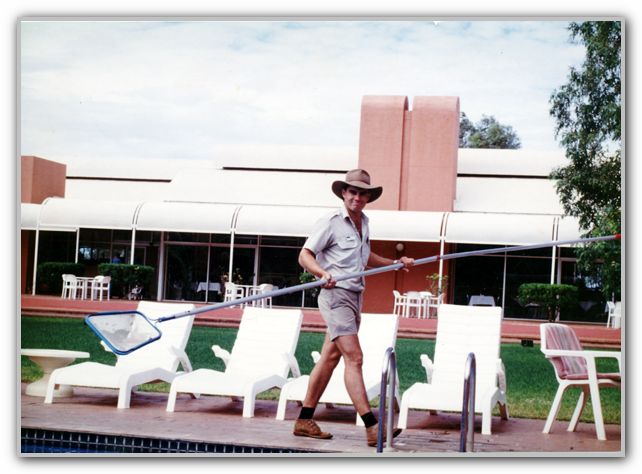 CJ cleaning pool Yulara